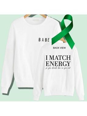 Match Energy Mental Health graphic crewneck sweatshirt size XL